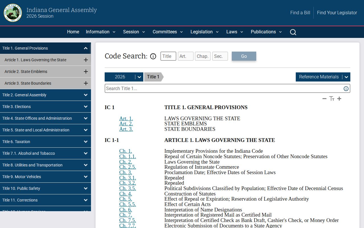 Indiana Code APRA source for Fountain County booking records